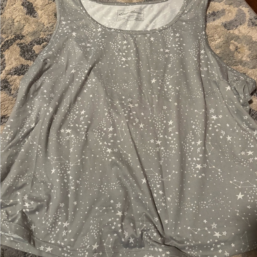 Grey starry night tank top and pants set  #loungewear #summer